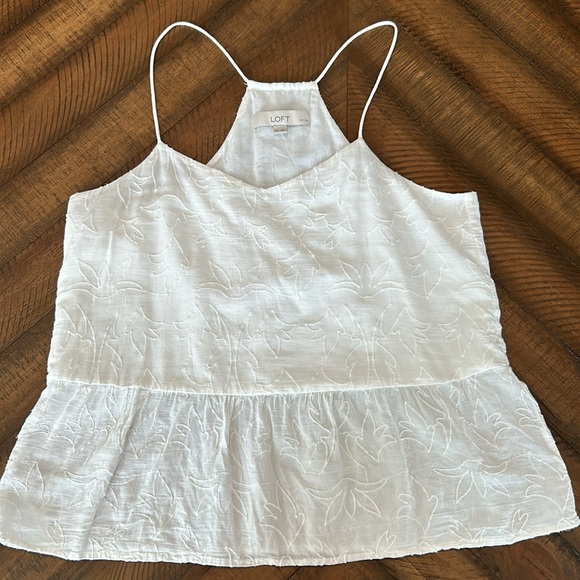 Ann Taylor Loft White Cami Size Medium Petite - Picture 6 of 16